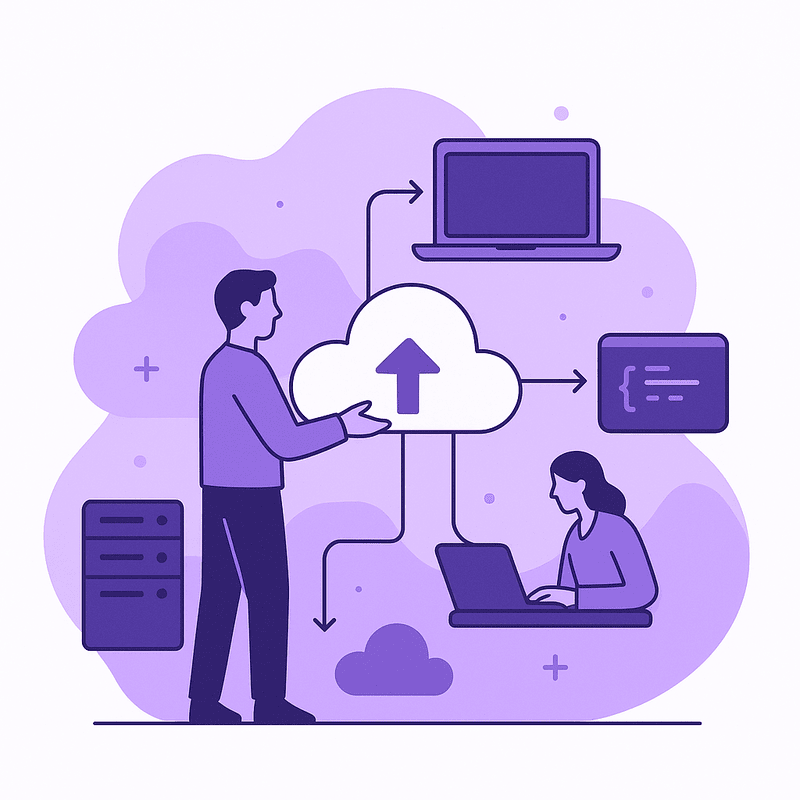 Cloud infrastructure illustration